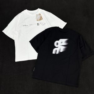 昂跑ON RUNING Club-T Avant 字母英文波浪圖形印花圓領短袖t恤