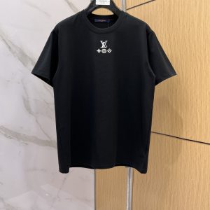 LV路易威登後燙印短袖圆领T恤(黑)