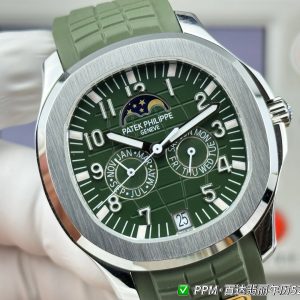 PATEK PHILIP*E百达翡丽Aquanaut Luce年历腕表(軍綠)