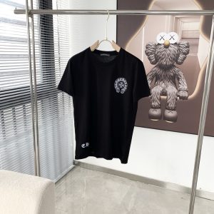 Chrome Hears克罗心經典LOGO印花圆领T恤(黑)