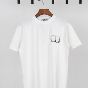 Dior迪奥珠片CD短袖T恤(白)