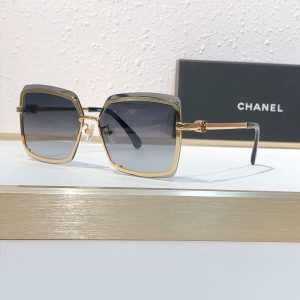 CHANEL香奈ㄦ金屬框架墨鏡