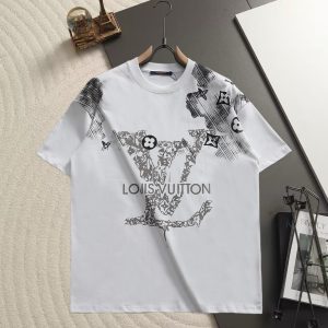 Louis Vuitton路易威登渐变喷墨LOGO短袖T(白)